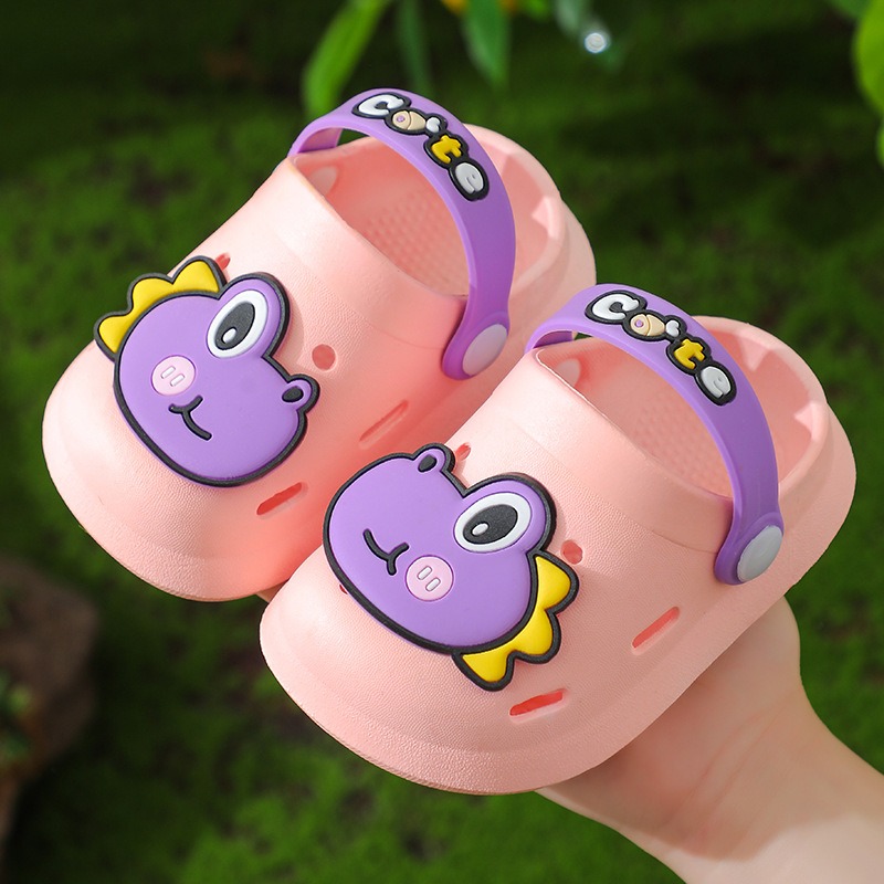 Детские тапочки с динозавром для мальчиков, летние домашние сандалии для девочек, детская легкая садовая обувь, оптовая продажа