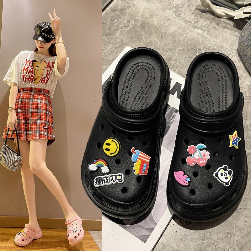 Женские тапочки на платформе, модные сандалии, уличные сабо, пляжные шлепанцы, мягкие тапочки высокого качества