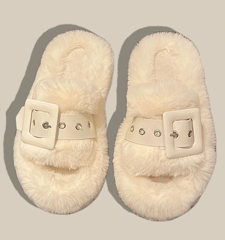 Зимняя мода, мягкие теплые комфортные плоские меховые тапочки, брендовые дизайнерские слипоны, лоферы-мулы, повседневные домашние туфли