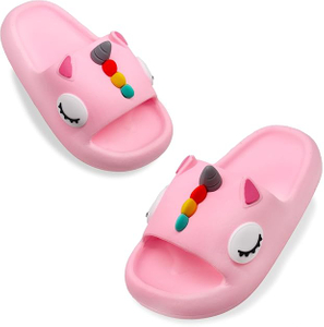  Маленькие дети скользит сандалии Unicorn Shark Bunny Beach Bool Bool Slides Antipkid Home Slippers милые летние туфли на открытом воздухе для девочек и мальчиков