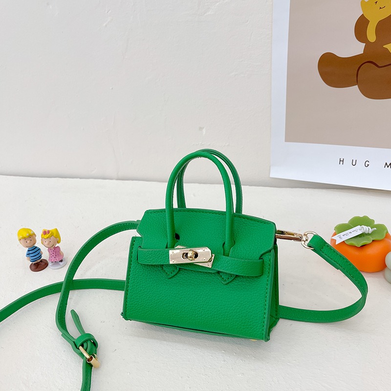 Кожаная сумка через плечо для девочек, однотонная мини-модная сумка для детской вечеринки 