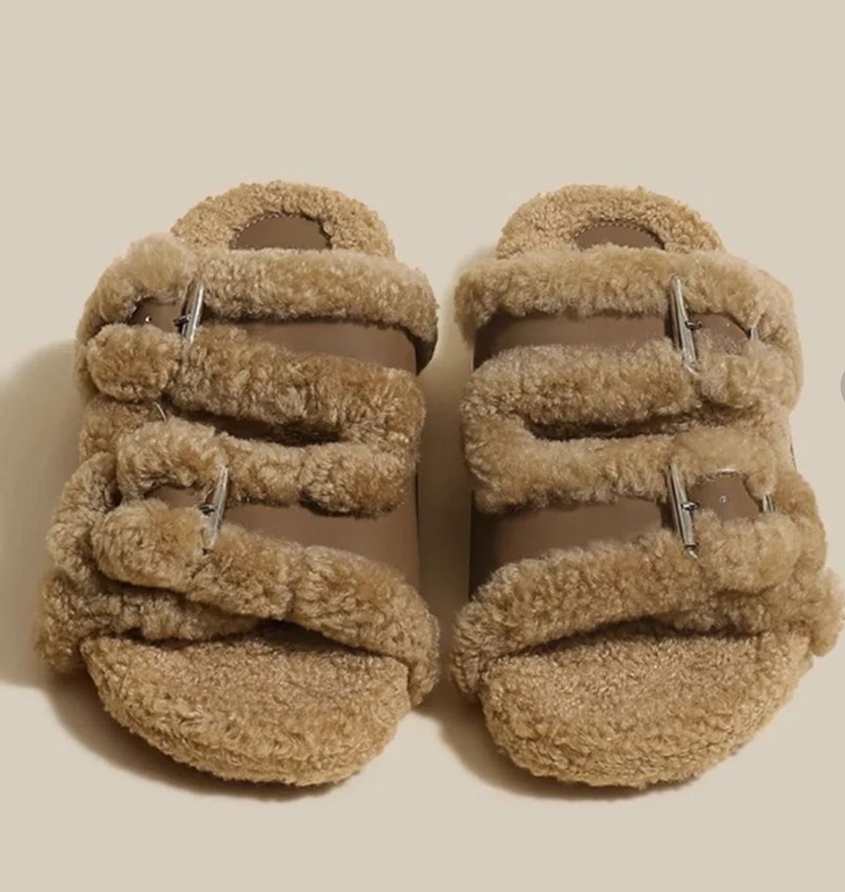 Зимние модные мягкие теплые комфортные плоские меховые тапочки, брендовые дизайнерские слипоны, лоферы, туфли-лодочки, повседневные домашние туфли