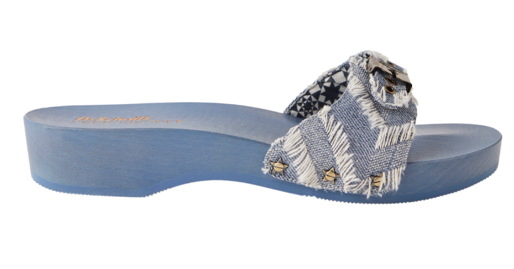 Женские шлепанцы Monika на плоской подошве с ремешком H