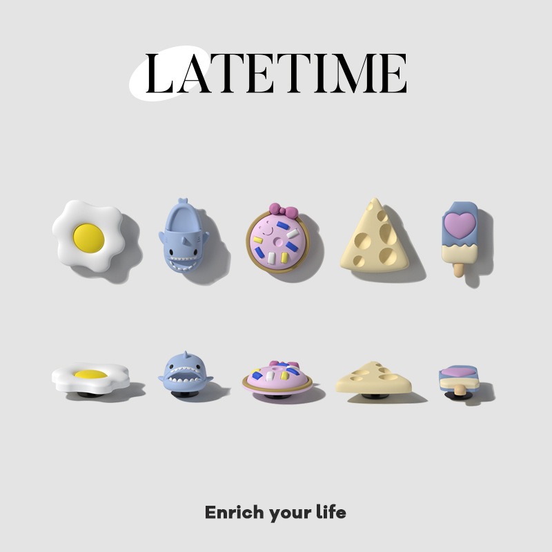 Женские и мужские летние пляжные тапочки с изображением акулы, верхние плавники, подвески, мультяшные сабо из ПВХ с сыром, подвески, аксессуары, украшение с пряжкой для обуви