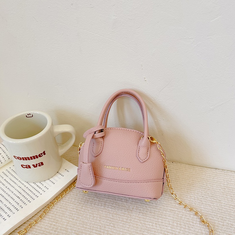 Кожаная сумка через плечо для девочек, однотонная мини-модная сумка для детской вечеринки 