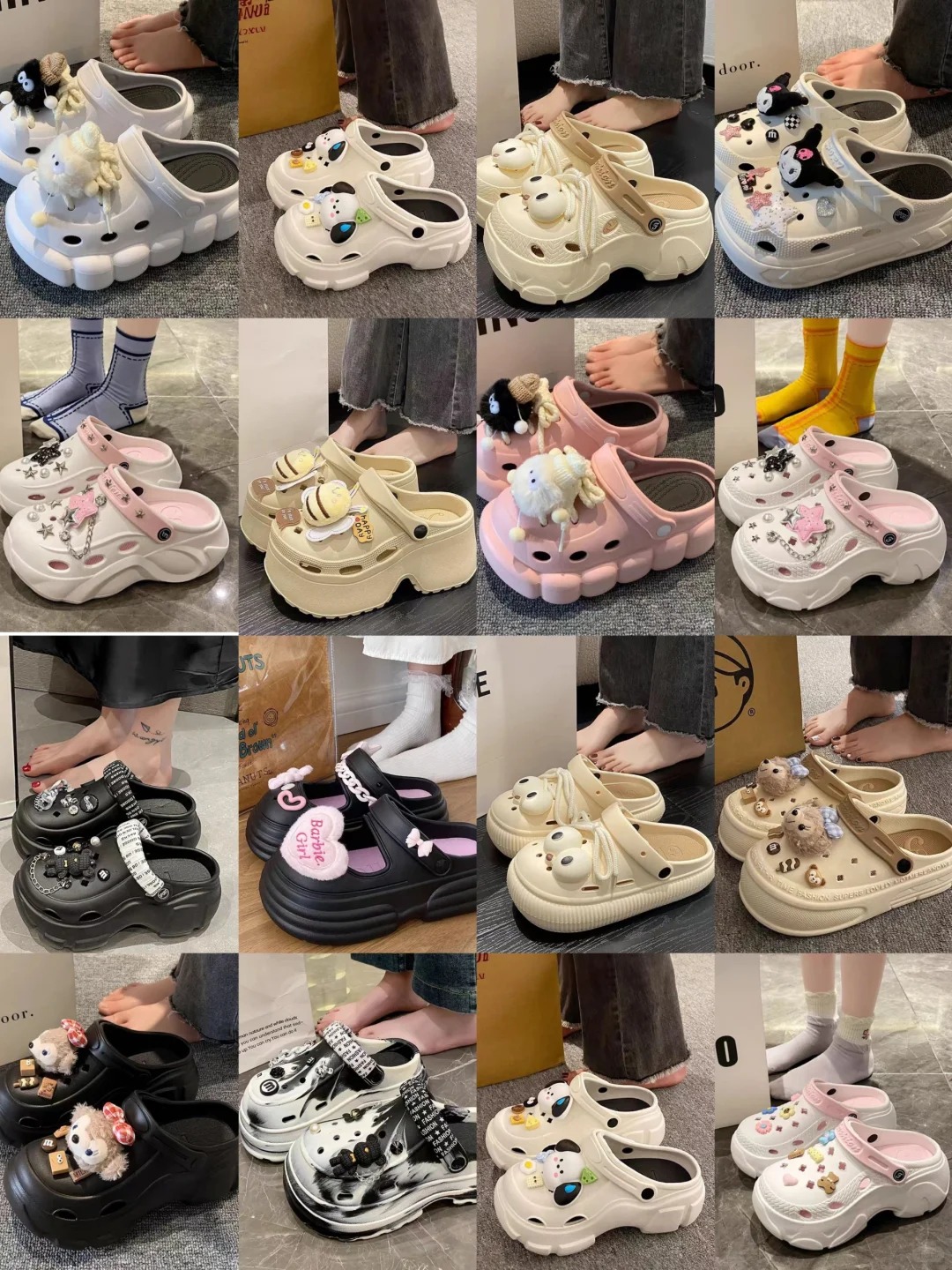 好可爱的毛毛球洞洞鞋！厚底踩屎感超级好看_1_不爱撒娇的小张_来自小红书网页版