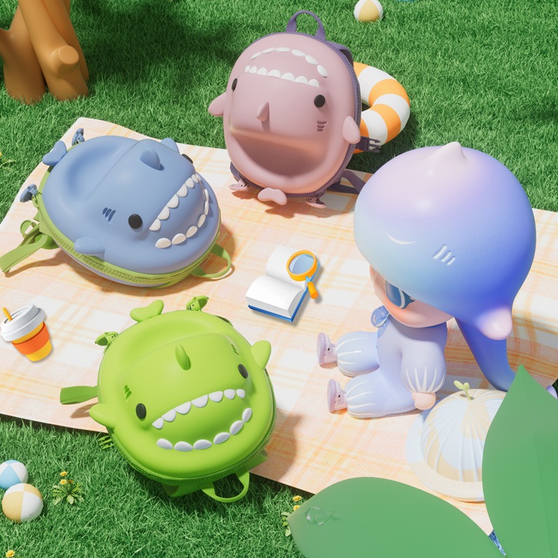 Новые 3D детские школьные сумки, детские рюкзаки с изображением акулы, детский рюкзак для малышей, модные дорожные уличные сумки